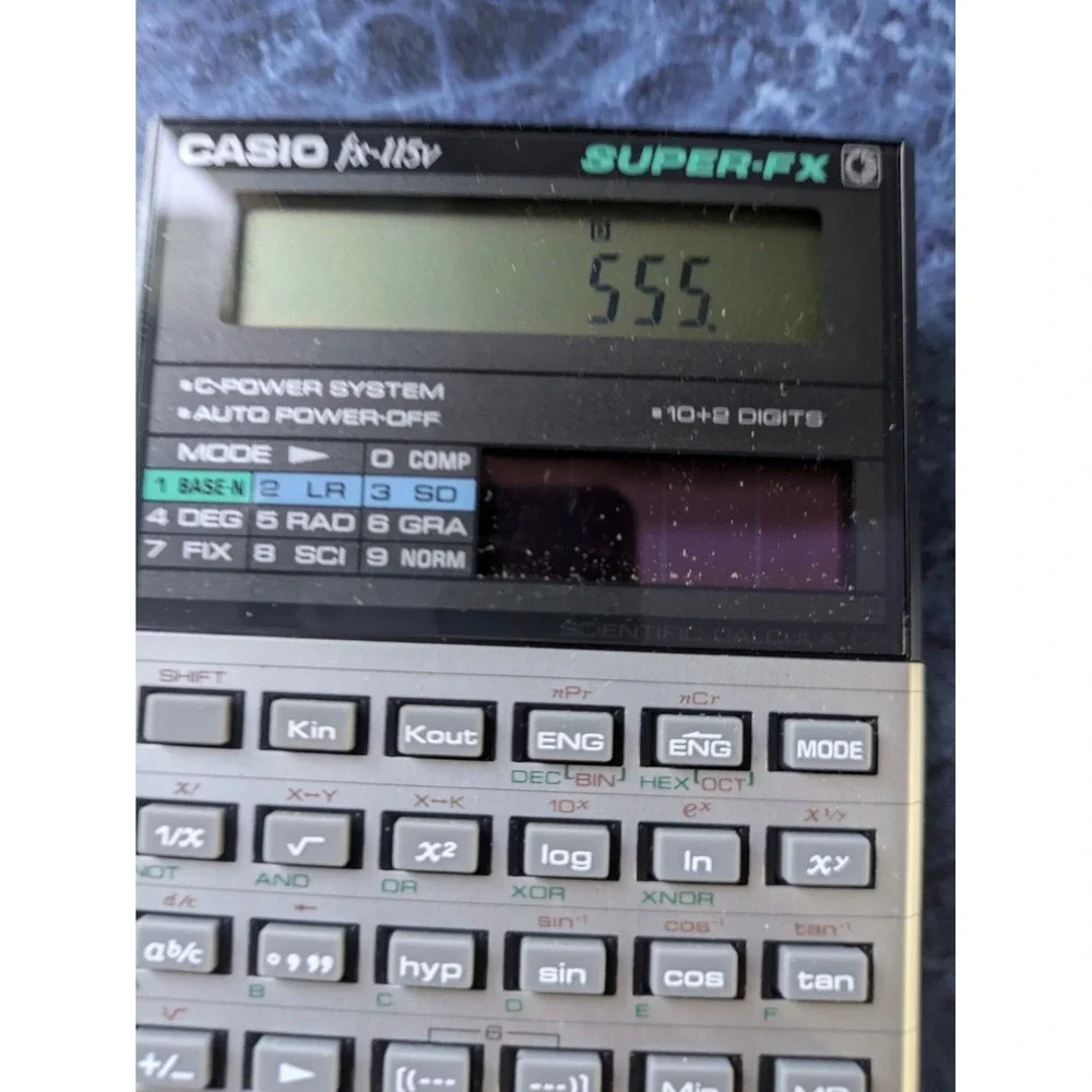 Casio fx-115v Scientific Calculator Solar Plus‎ With Box Manual Super-FX #101